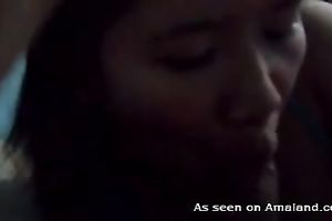 Amateur Asian knob engulfing legal age teenager is doing it anew