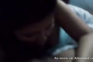 Amateur Asian knob engulfing legal age teenager is doing it anew