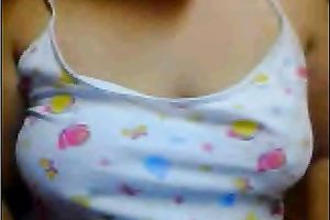 Sexy and breasty girl flashes her hot titties on camera in bathroom