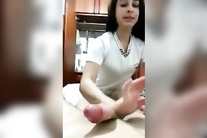 Charming legal age teenager gives awesome deepthroat orall-service in POV episode