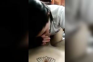 Charming legal age teenager gives awesome deepthroat orall-service in POV episode