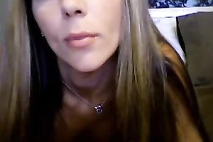 Sexy cam golden-haired honey plays around and flashes her boobies