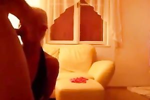 Petite bodied blondie deepthroating my jock in non-professional movie