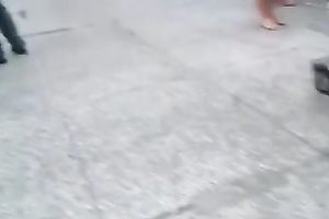 Sexy hottie in dangerously short petticoat caught my attention