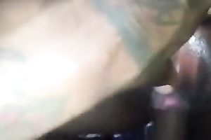 I push hard constricted moist slit of extremely naughty ebon honey