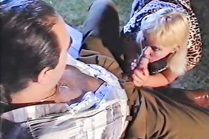 Anal sex with super perverted and hot golden-haired playgirl in the wild