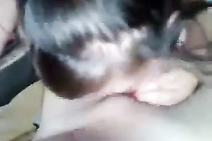 Pretty dilettante playgirl engulfing my penis balls unfathomable in POV video