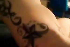 Tattooed excited lengthy haired brunette nympho was topping my buddy for pleasure