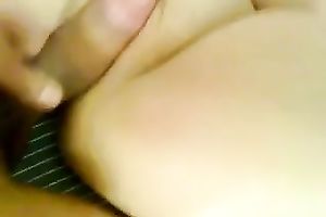 Pale skinned woman fucking passionately in a missionary position