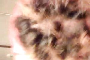 Mature golden-haired woman giving a very fine oral on POV web camera