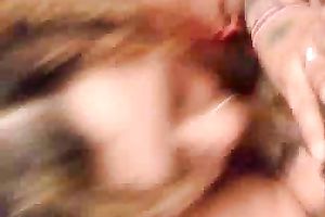 Mature golden-haired woman giving a very fine oral on POV web camera