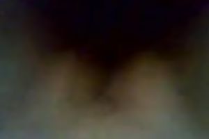 Cute short haired Malay dark brown girlie sucks her lover's 10-Pounder