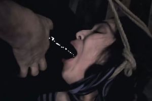 Brunette cutie receives tortured to big O in breathtaking BDSM movie scene