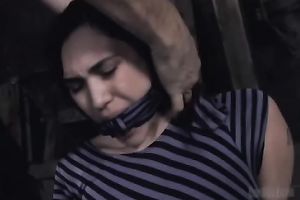 Brunette cutie receives tortured to big O in breathtaking BDSM movie scene