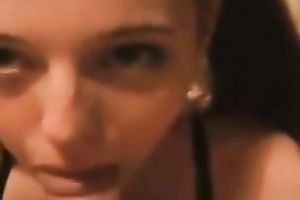 Cute red haired bae with ponytails engulfing my dick in POV