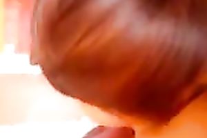 Stunning dark brown hottie gives my buddy darn fantastic oral-sex