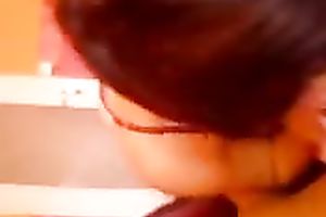 Stunning dark brown hottie gives my buddy darn fantastic oral-sex