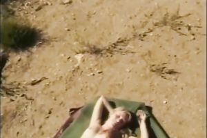 Two curvy golden-haired lesbo smack every other's vaginas in the wild