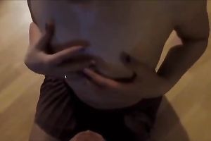 Hot and gorgeous dark brown Silvia makes her own facial jizz flow compilation