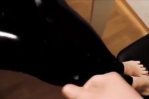 Hot and gorgeous dark brown Silvia makes her own facial jizz flow compilation