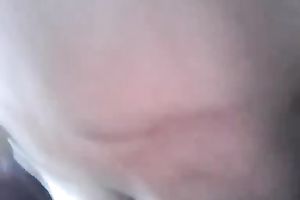 Freckled ginger slutty wife works on my ramrod with her throat