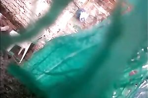 Chubby dark brown neighbour works hard on my firm 10-Pounder