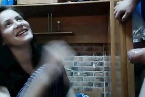 Cute and fucking hawt playgirl sucks my jock on a web camera