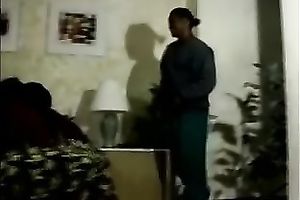 Chunky dark slut with gorgeous face calls up her paramour