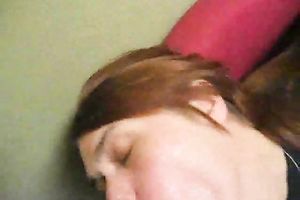 Ugly redhead college slut blows me in advance of getting facial
