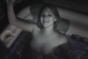 Cute legal age teenager white honey engulfing dick in the washroom