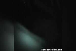 Cute legal age teenager white honey engulfing dick in the washroom