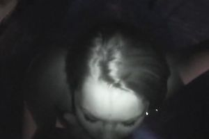 Cute legal age teenager white honey engulfing dick in the washroom