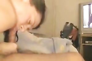 Big breasted fresh GF of my ex-BF loves engulfing his jock every single day