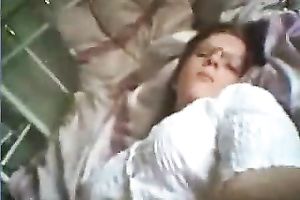 Shy and slutty college playgirl teasing herself with a sex tool