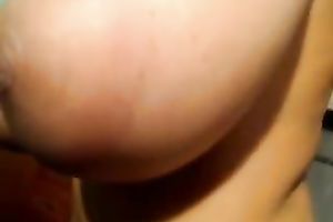 Gorgeous web camera white wife showing me her knockers in closeup discharged