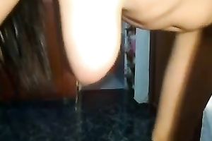 Gorgeous web camera white wife showing me her knockers in closeup discharged