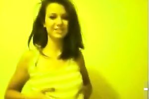 Two sexy lesbo college gals on livecam flashing tits