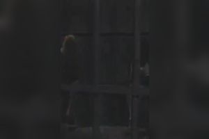 Kinky warden undresses scofflaws in a jail at her night shift