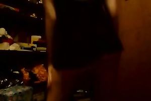 My cute legal age teenager teases me with her precious solo dance on my cam
