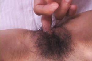 Dude likes playing with unshaved milf snatch of his Japanese girlfriend