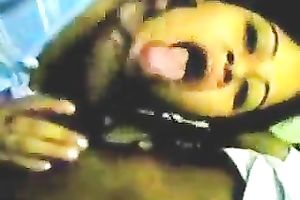 Desi unattractive whore in traditional suit was engulfing her impure man's pecker