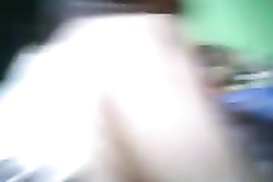 My gorgeous brunette hair housewife acquires her kewl snatch polished