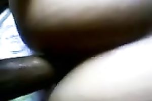 My gorgeous brunette hair housewife acquires her kewl snatch polished