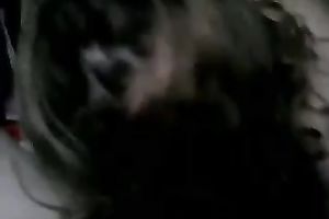 Curly nextdoor nympho with natural boobs gives me terrific oral-service