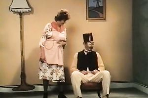 Wicked sex with all natural breasty golden-haired milf on the couch