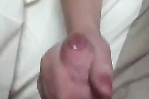 Mature neighbor plays with her cookie during the time that I film her on camera