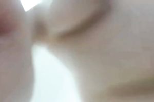 Curly nerdy plump lady with large rack used sex toy for wild solo show