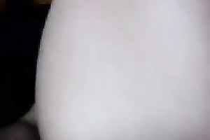 Cute pale skin arse of my girlfriend on top of my pecker