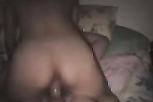 Petite brunette hair girlfriend riding my ally on top in the black room