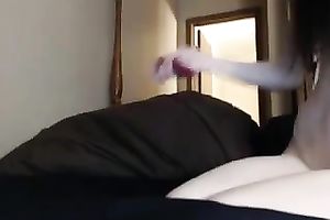 Awesome pale web camera cutie pets her anal opening with a new sex toy